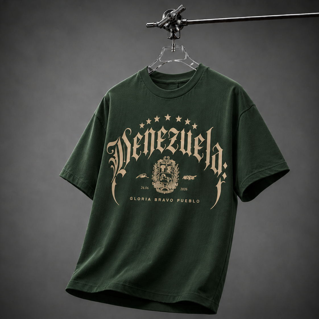 GLORIA AL BRAVO PUEBLO GREEN PREMIUM SHIRT